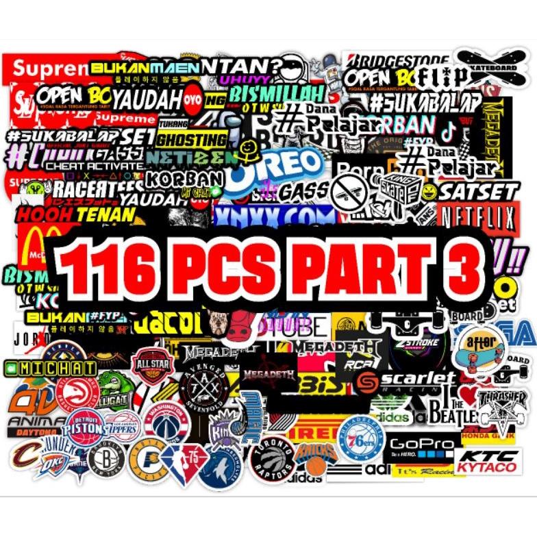 

Sale STIKER MINI PACK ISI 116PCS PART 3 STIKER BRABD BAND GRAFTAC HIGH QUAKLITY WATERPROOF BAND METAL ROCK TUMBLR Viral