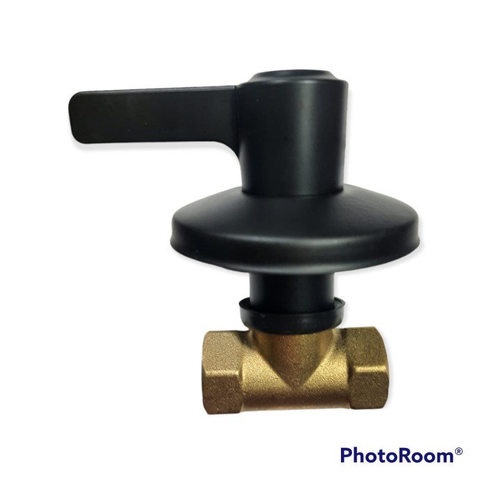 stop kran tanam air dingin hitam / kran wall shower tanam hitam