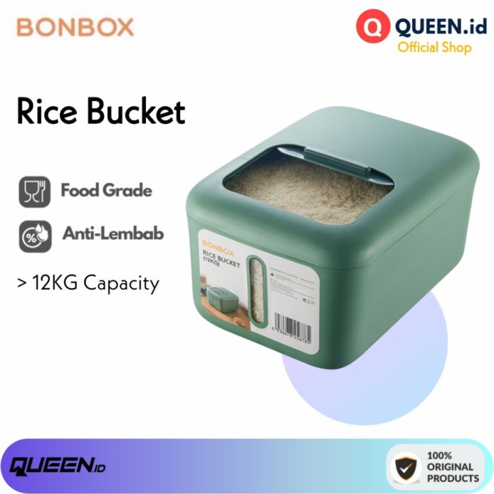 

N Bke901 Rice Bucket Kotak Dispenser 12Kg Food Grade