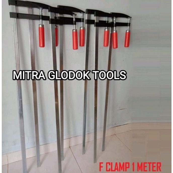 Terbaru Clamp F Ukuran 1 Meter Klem F Alat Pres Kayu Ukuran 120 1000