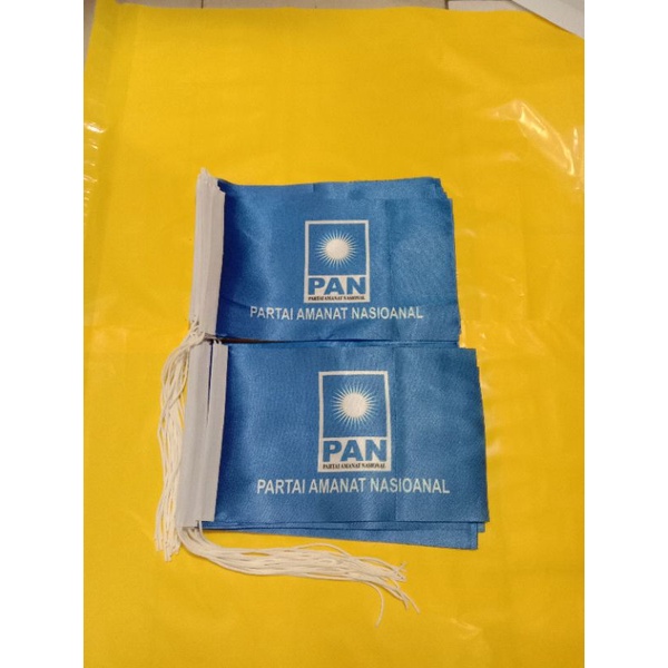 

bendera partai PAN bendera meja bahan satin