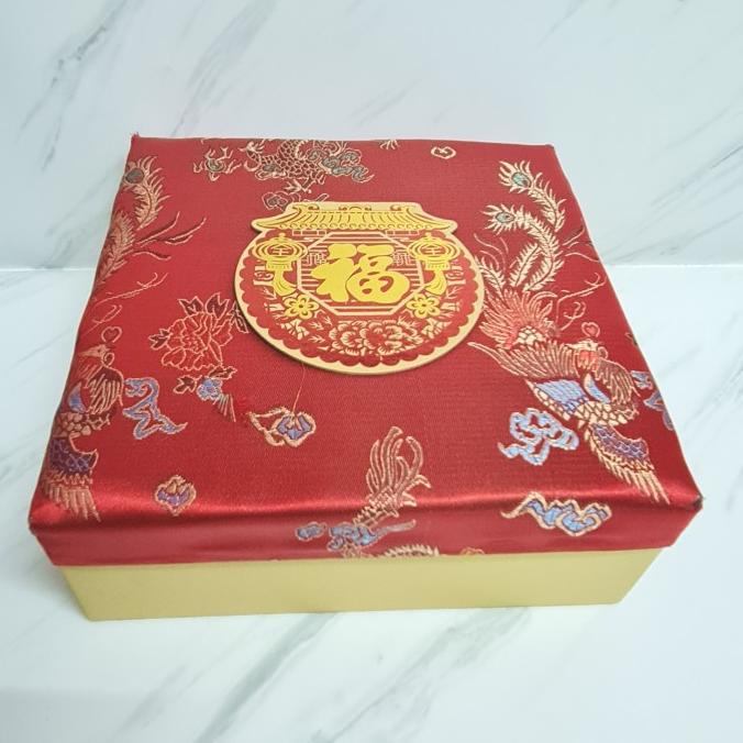 kotak kue lapis Cheongsam 22x22x8cm / cake box hamper imlek / sangjit