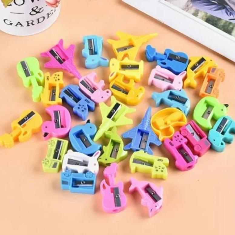

(RAUTAN TOPLES SATUAN) Rautan Orotan Peraut Ongotan Pensil Pencil Sharpener Mini Karakter Lucu