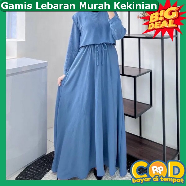 Gwmis Pengajian Murah Impor Abaya Pesta Mewah Elegan Gamis Mewah Lebaran 2024 Baju Muslim Wanita Ter