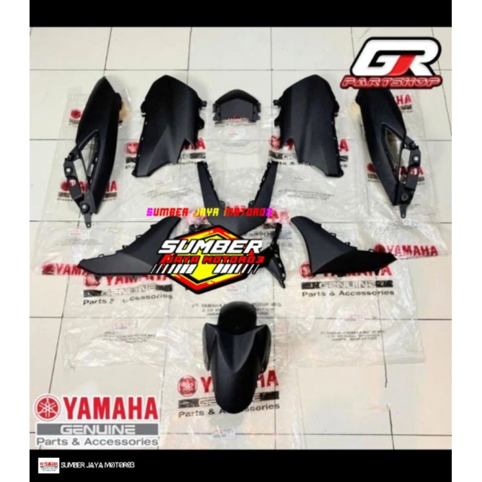 COVER BODY HALUS FULL SET NMAX NEW 2020-2023 HITAM DOFF B6H ORGINAL YGP