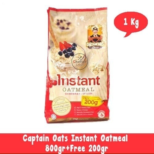 

Captain Oats Instant Oatmeal 800Gr + Free 200 Grm