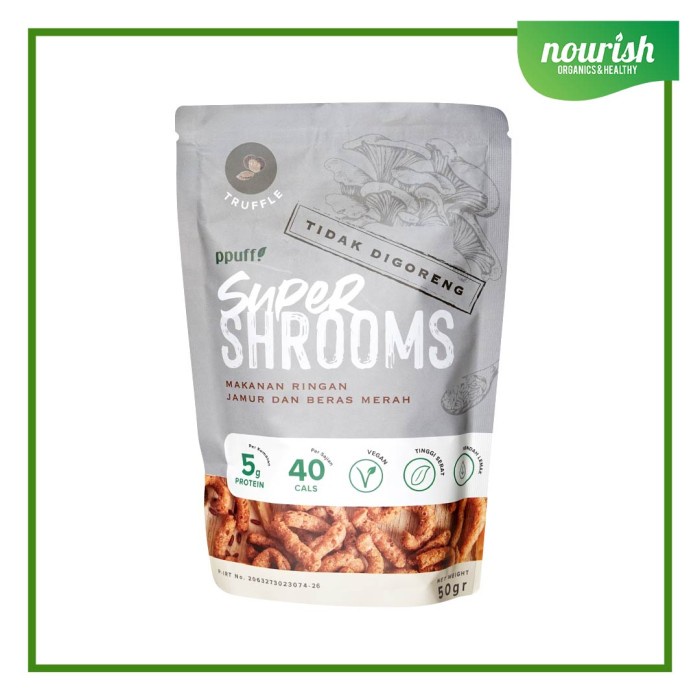 

Ppuff Supershrooms Snack Jamur Merah Truffle50G