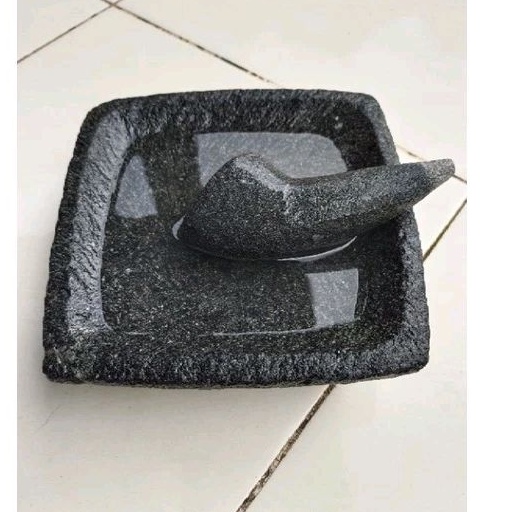 cobek batu asli 20 cm KOTAK 20 CM BATU ALAM ASLI GUNUNG