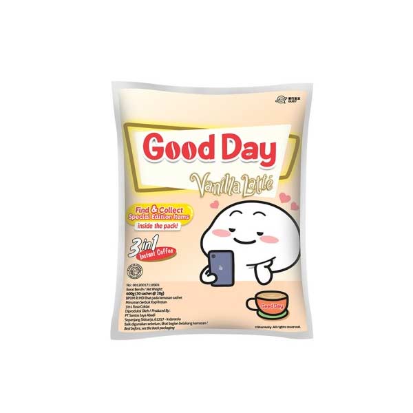 

GOOD DAY VANILLA LATTE BAG ISI 30 SACHET X 20 GR - KOPI