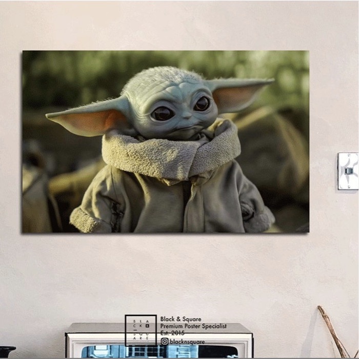 Baby Yoda Premium Poster + rderless Frame - Size 60x40cm #1