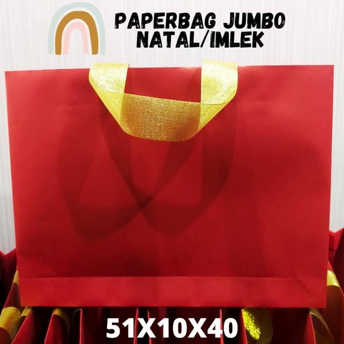 

NEW PRODUK PAPER BAG MERAH IMLEK JUMBO / GOODIE BAG MERAH CNY / PAPER BAG BESAR !!!!!