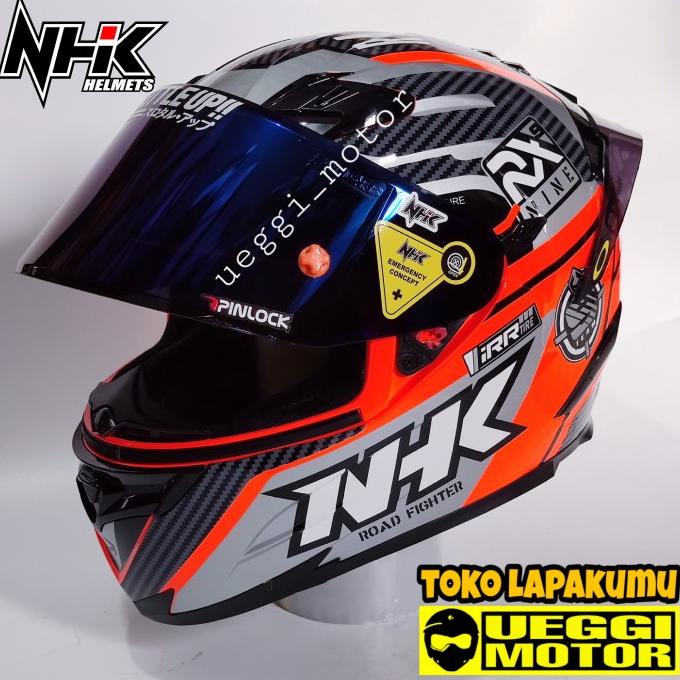 Helm Nhk Rx9 Paket Ganteng Flat Visor Iradium