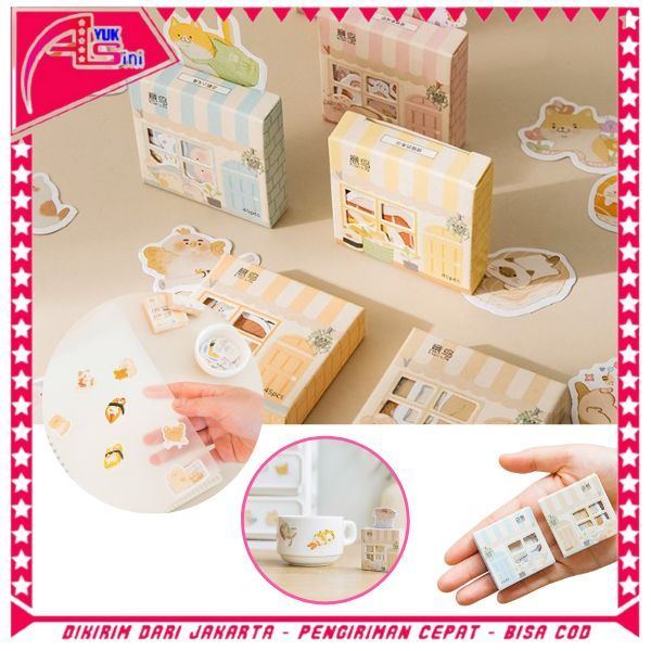 

AS 45Pcs Stiker Karakter Hewan Untuk Diary Aesthetic Sticker Dekorasi Jurnal Scrapbook Stiker Set Home Series isi 45 Pcs Cute