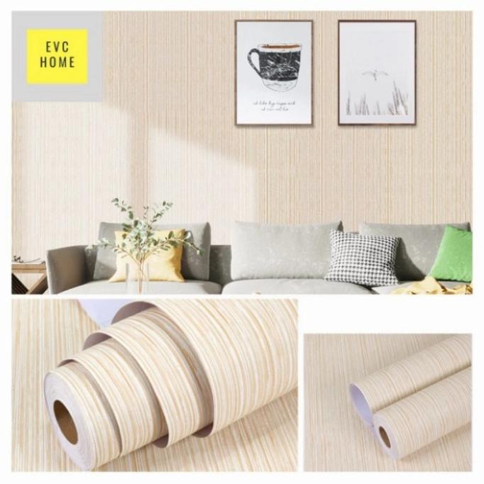 Wallpaper Lantai/dinding korea kamar mandi bertekstur anti air cream