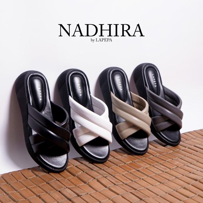 Sandal Casual Wanita Lapepa Nadhira Sendal Wedges Cewek Empuk