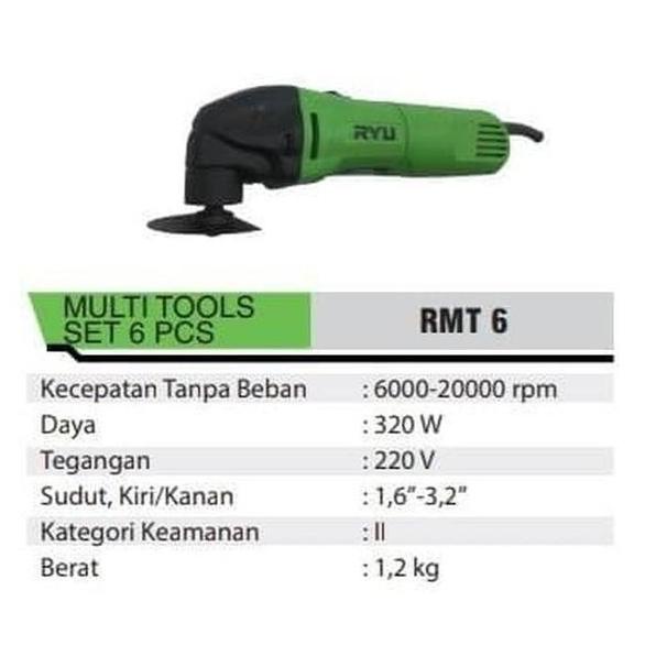 TEKIRO RYU MESIN Multi Cutter Set 6pcs RMT 6- Multi Oskilasi Tools RYU