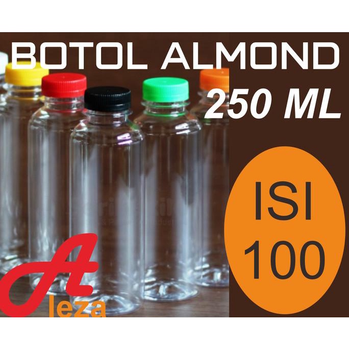 Botol Almond 250 ml / Botol Minuman Plastik isi 100 pcs