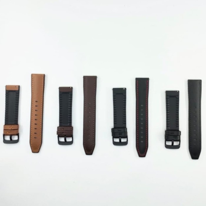 NEW STRAP TALI JAM LEATHER RUBBER FOSSIL Q EXPLORIST GEN 3 4 5 WATCH BAND ORIGINAL TERBARU