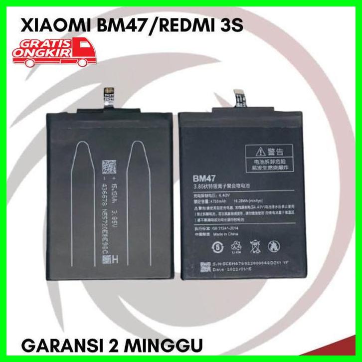 Baterai Xiaomi Redmi 3S Bm47 Original