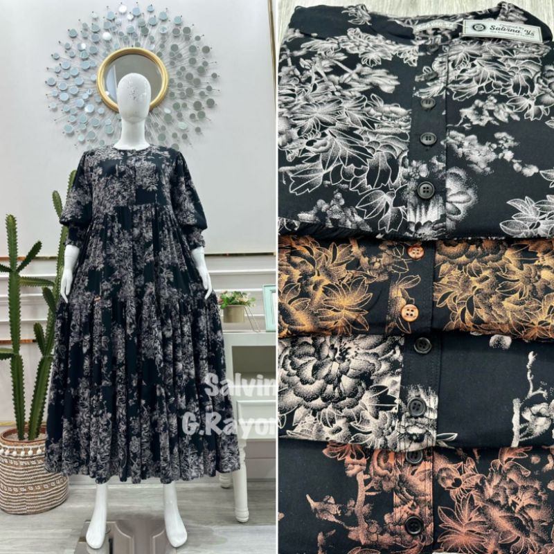 SALVINA MIDI VISCOSE MOTIF 054