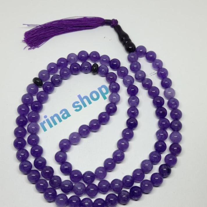 Tasbih Batu Kecubung Kristal 8Mm 99Butir