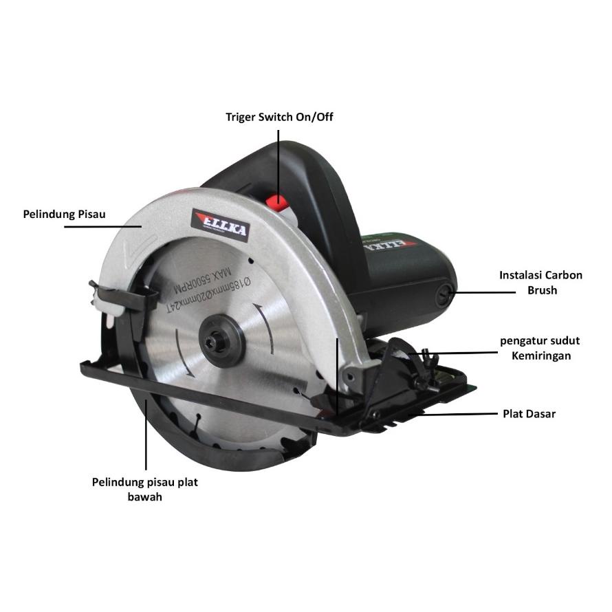  Circular Saw Ellka Mesin Gergaji Kayu Listrik 7 Inch Circle Saw Circular Saw Mesin Circle Saw Sirku