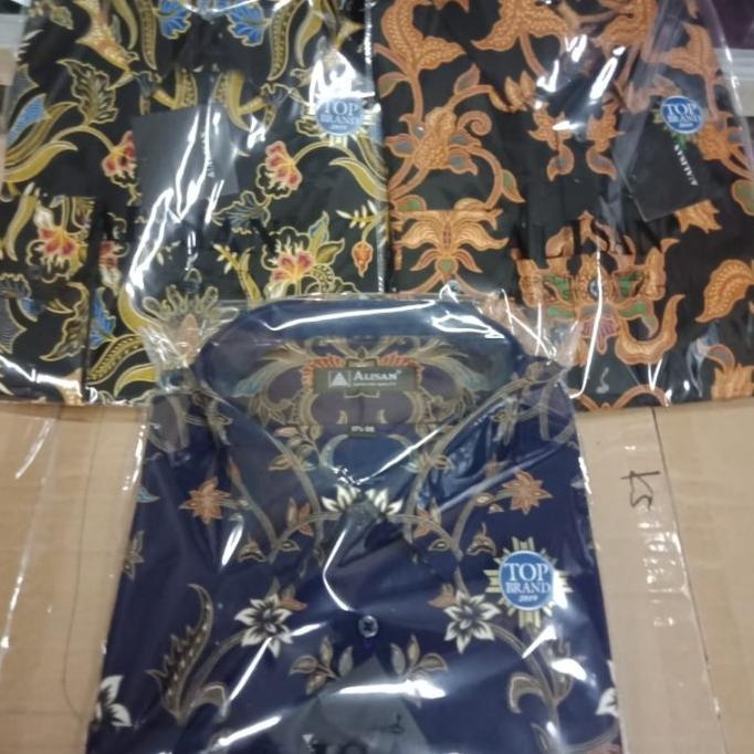 New Kemeja Batik Alisan Panjang 16.5 - 17.5 Berkualitas