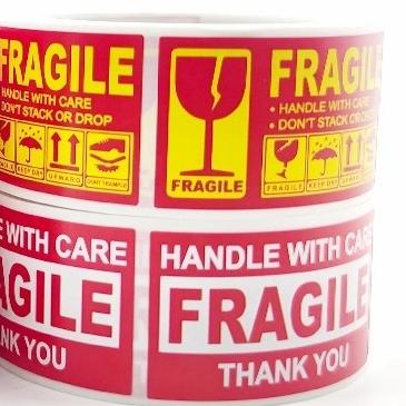 

SHOP !! Stiker FRAGILE Vinyl Anti Air Cutting Sticker Paket Handle With Care TERLARIS