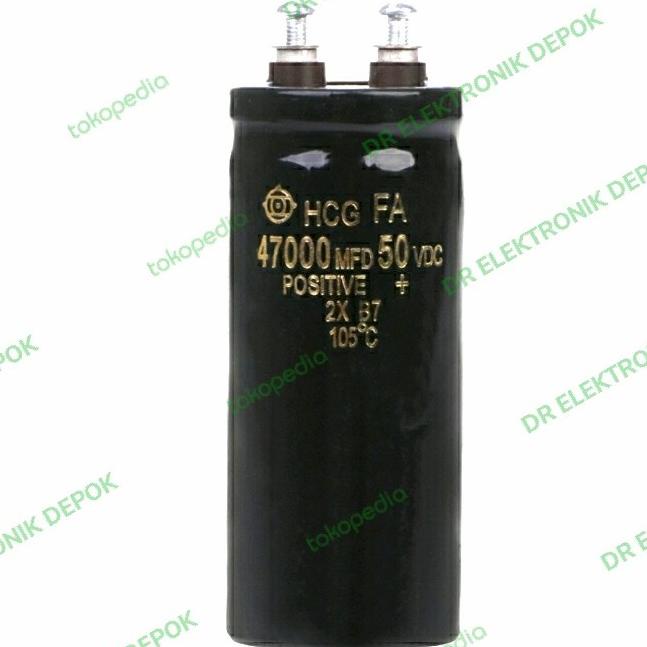 Baru Elco Kapasitor Hitachi HCG 47000uf 47000 47000MDF 50VDC 50v 50 volt dre3 dijamin
