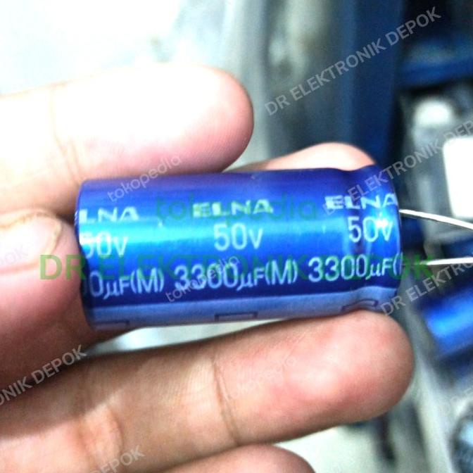 Elco Capasitor Kapasitor 3300uf 3300 uF mikro 50 volt 50v Elna Bagus dre3 Kualitas Baik