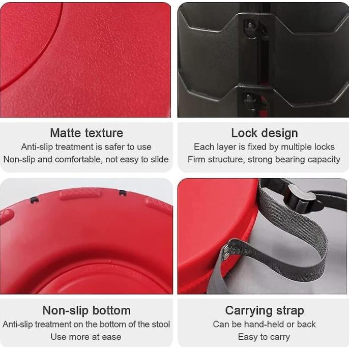 KURSI LIPAT BULAT PORTABLE BANGKU LIPAT OUTDOOR KURSI PANCING PLASTIK