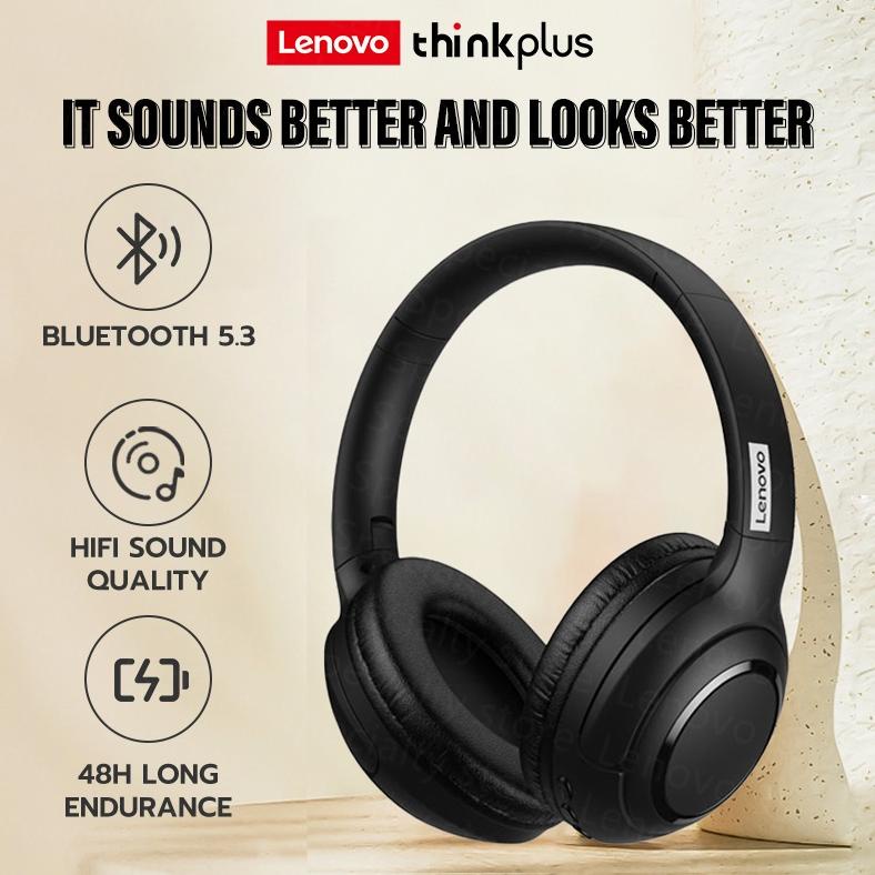 NEW Lenovo Thinkplus Headphone Bluetooth wireless headset 5.3 Stereo Noise Proof Bass Earphone Andro