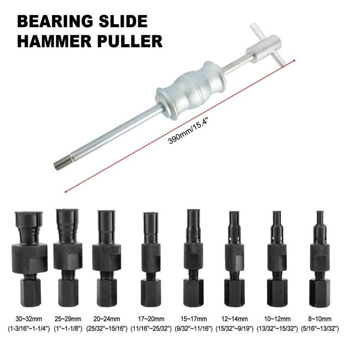 Bearing Puller Inner 9pcs/Set Internal Blind Hole Bearing Puller Set