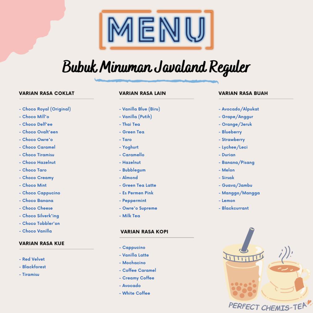 

Special - Javaland Mix Bubuk Minuman Boba Kekinian Aneka Rasa 500gr