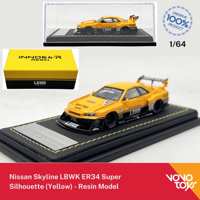 [Original] Inno 1/64 Resin Nissan Skyline Lbwk Er34 Super Silhouette Yellow Diskon