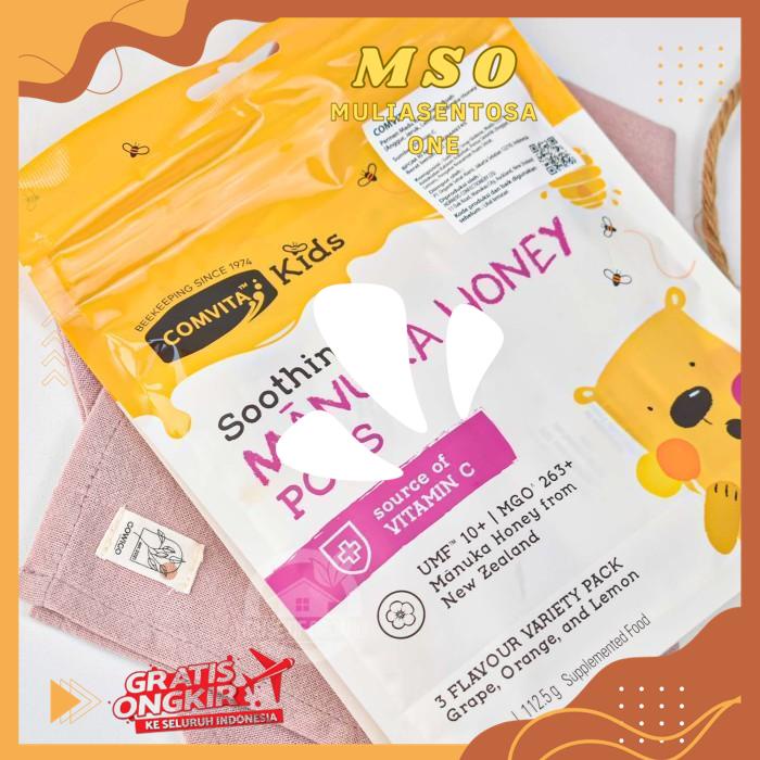 

COMVITA KIDS SOOTHING POPS WITH UMF 10+ MANUKA HONEY PODUK BAHAN BERKUALITAS !!