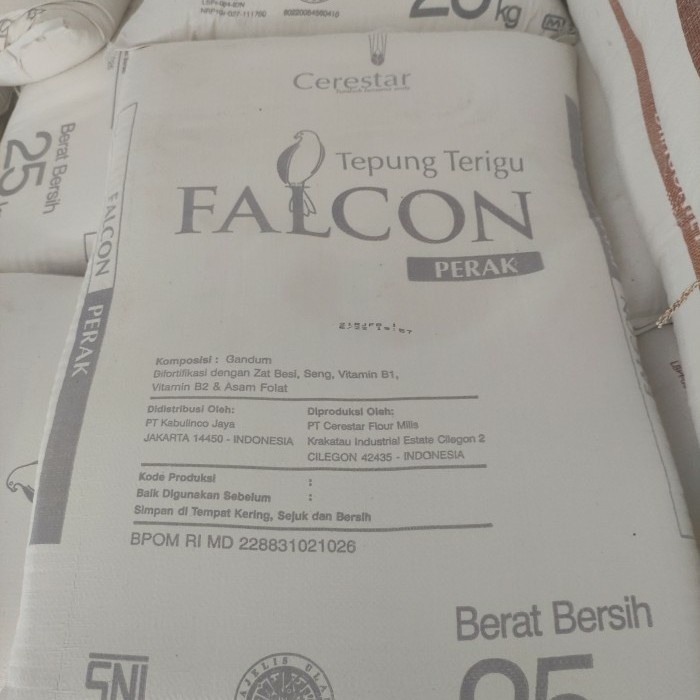 

Tepung Terigu Falcon Perak Protein Tinggi 25 KG Gojek & Grab Bandung
