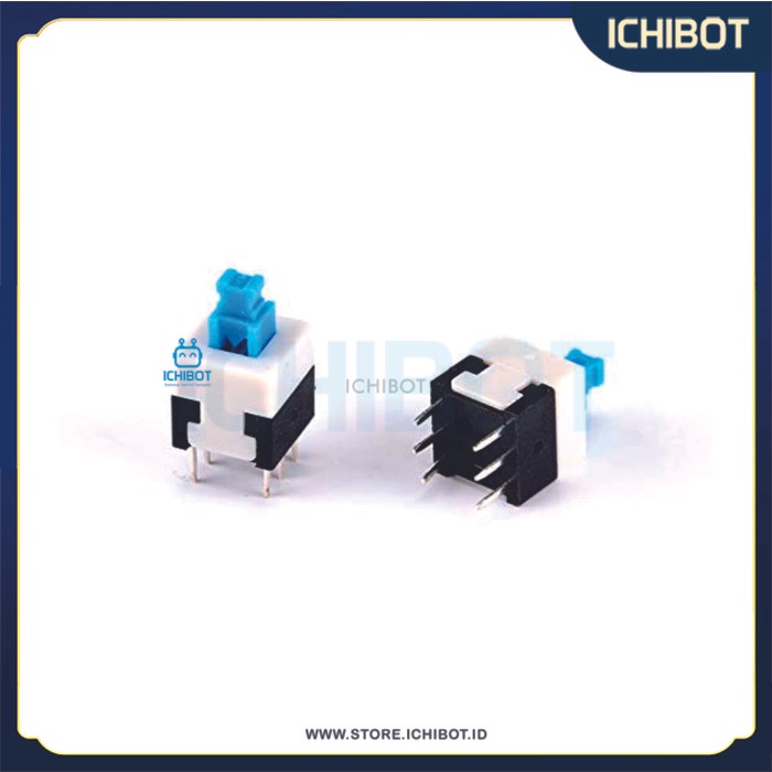 Saklar Switch 6 Pin 8*8mm Self Locking DPDT