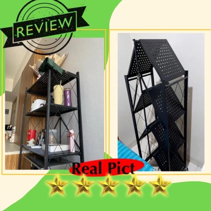 Rak Dapur Lipat Portable Rak Lipat Serbaguna Rak Dapur Portable