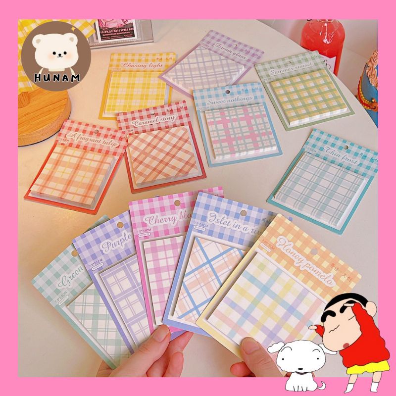 

HUNAM 30 Lembar Sticky Note Cute Grid Catatan Tempel Untuk Sekolah dan Kantor DIY Planner Hp Laptop Sekolah