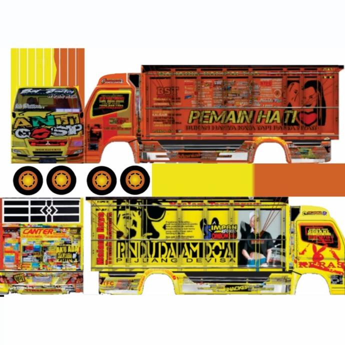 Stiker truk oleng anti gosip | wahyu abadi | trending topic termurah