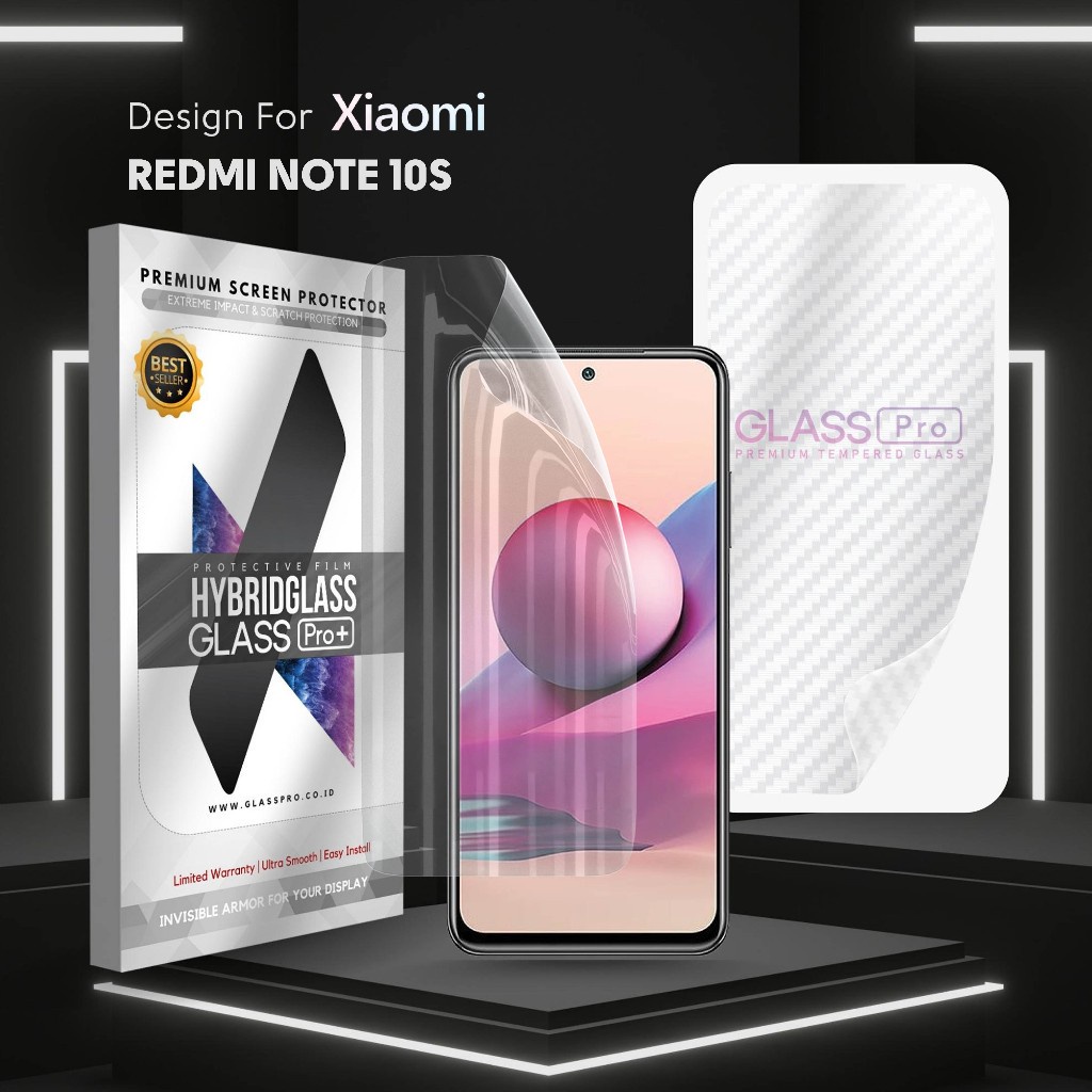 Hybrid Glass Premium Anti Gores Hydrogel Xiaomi Redmi Note 10S Full Cover Screen Protector Glass Pro