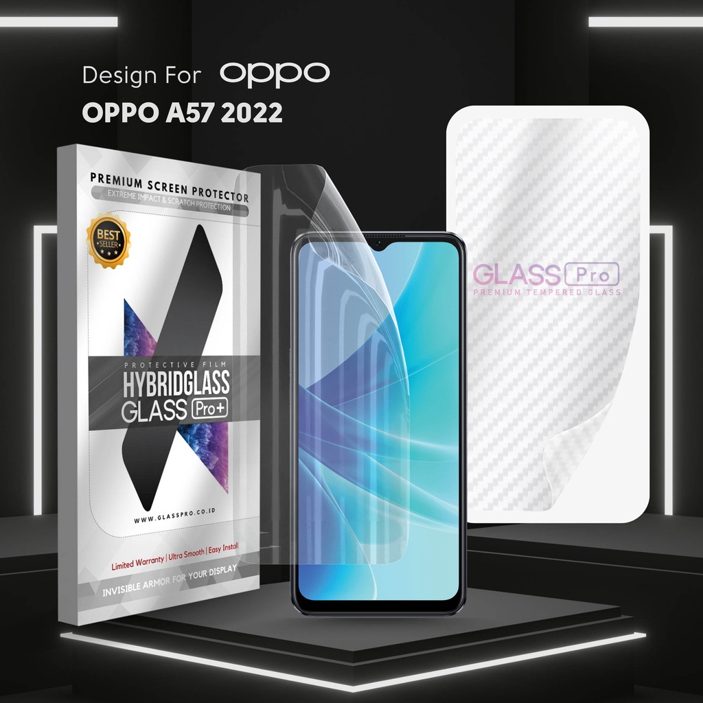 Hybrid Glass Premium Anti Gores Hydrogel Oppo A57 2022 Full Cover Screen Protector Glass Pro Not Tem