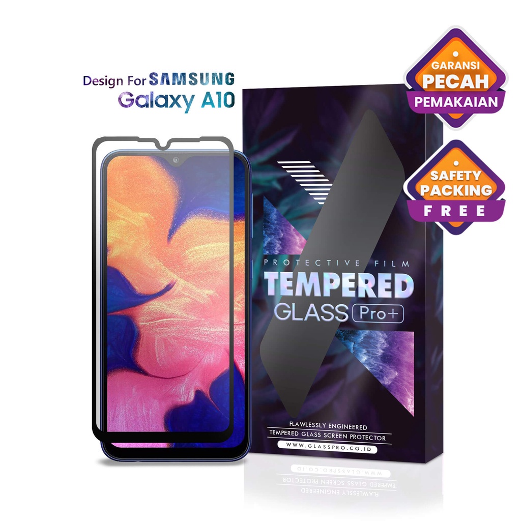 Glass Pro Tempered Glass Samsung Galaxy A10 Full Cover - Premium