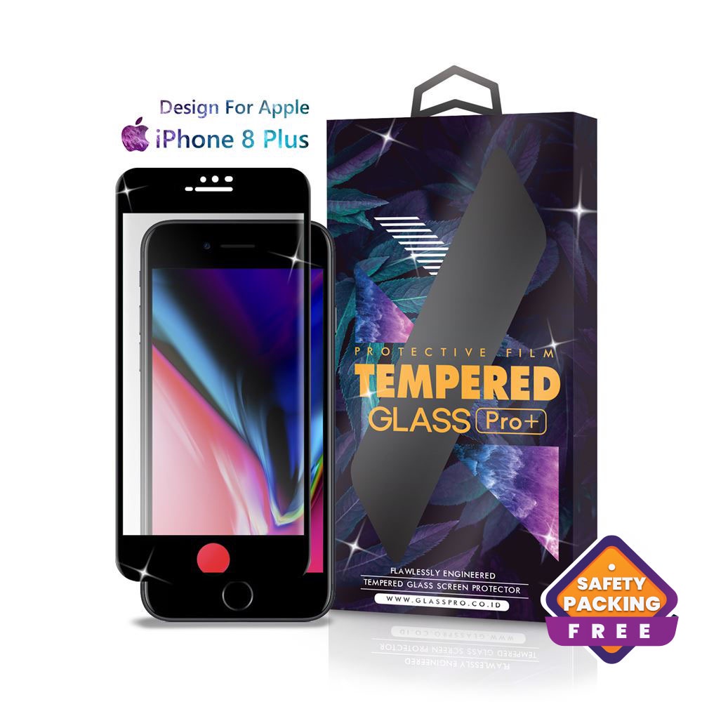 Glass Pro Tempered Glass iPhone 8 Plus Full Cover - Premium