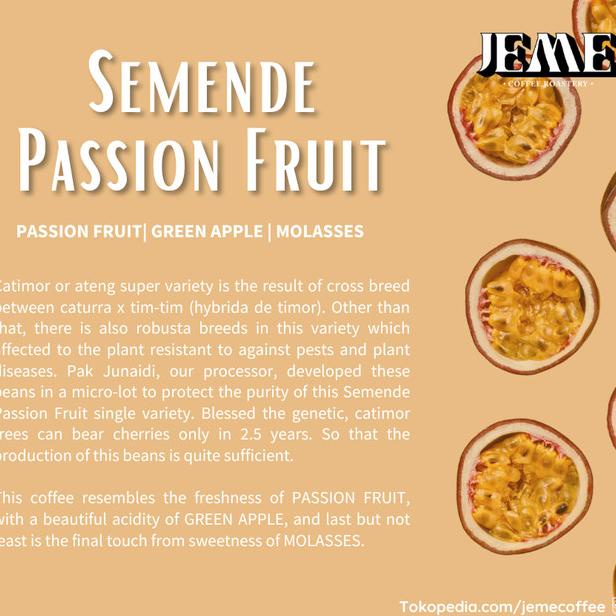 

Sale Kopi Arabika SEMENDE Passion Fruit | Ateng S - Anaerobic Natural 120 H