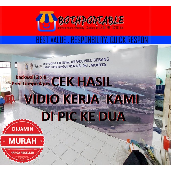 

Backwall backdrop pameran portable MODUL 3x8 Printing