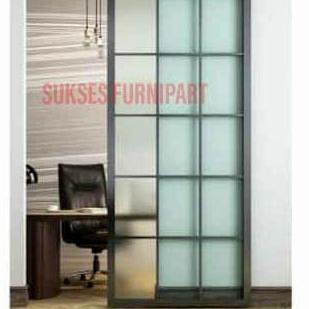 Rel Pintu Soft Close Sliding Door Partition Aluminum Knockers 1 Pintu