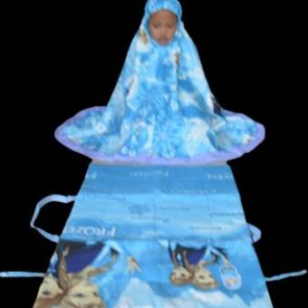 MUKENAH SHOLAT ANAK, MOTIF KARAKTER FROZEN USIA 3- 12 TAHUN
