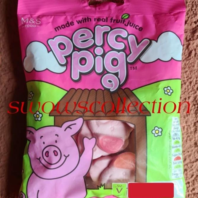 

M&S Mark Marks & And Scer Percy Pig Piglets Piglet Fruit Soft Gums Gum Candy Permen Buah Jelly